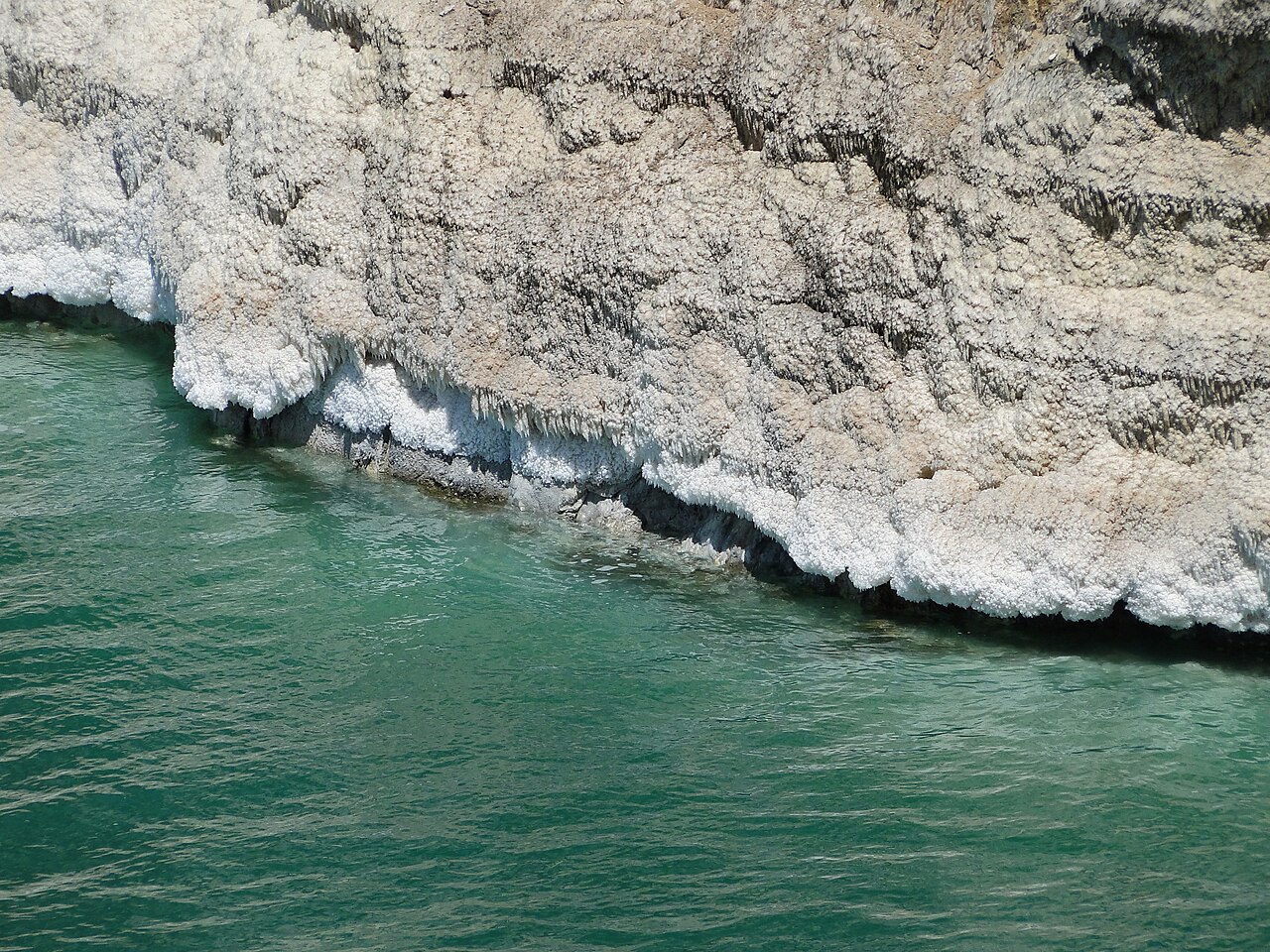 Salt formations on the shore of the Dead Sea